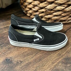 VANS Off The Wall Black Unisex Skateboard Shoes Men’s 6.5 Women’s 8